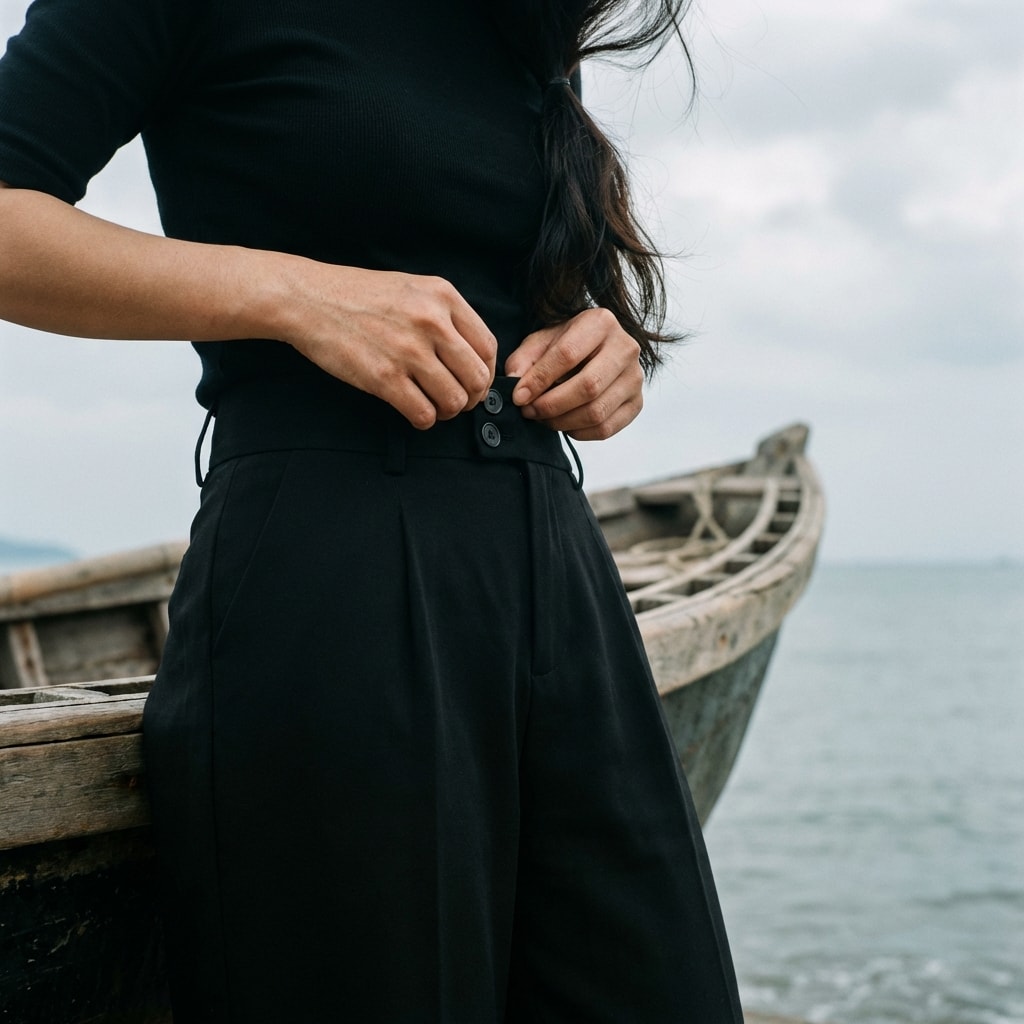 Quần suông nấm